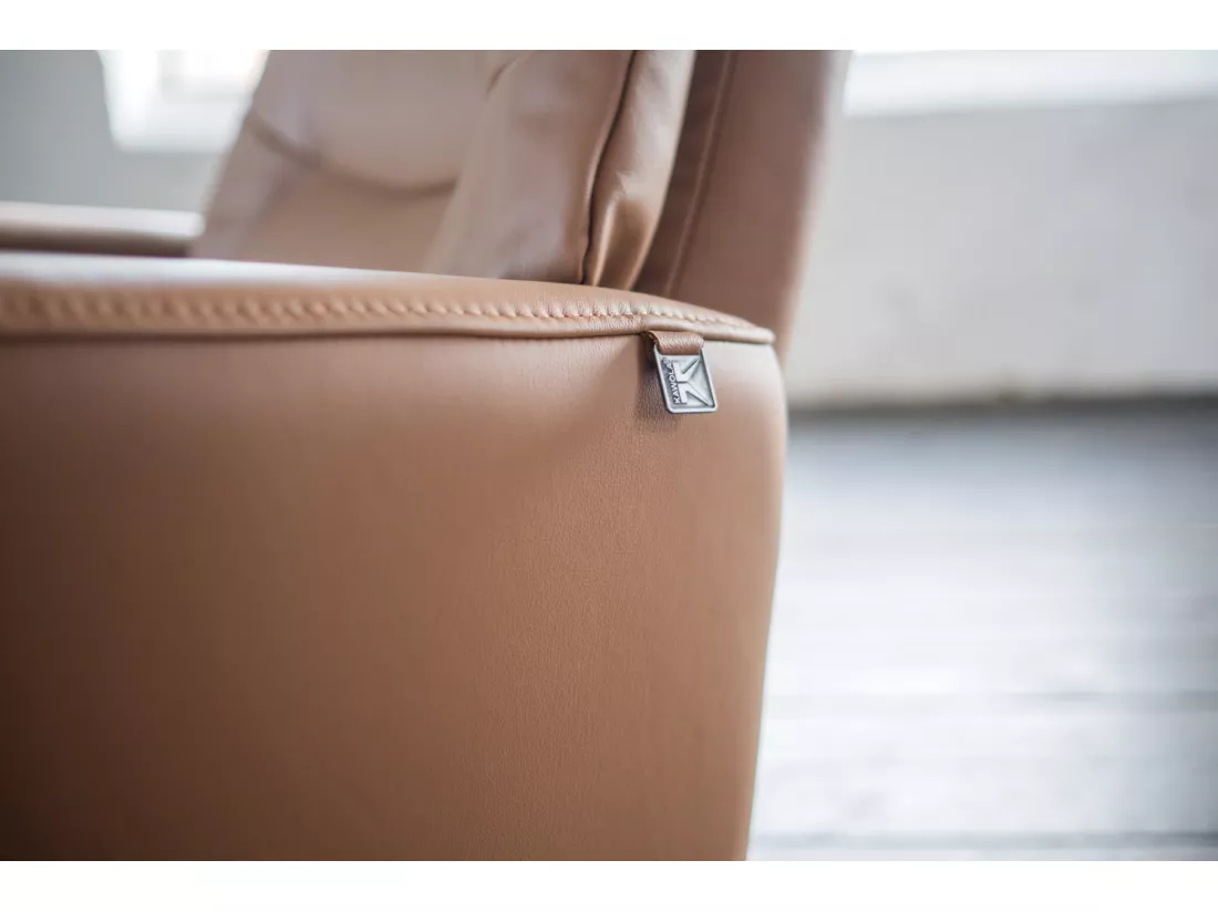 Fauteuil - marron cuir - SARI