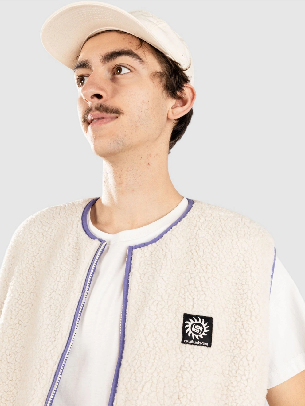Quiksilver Reversible Sleeveless Polar Vest birch