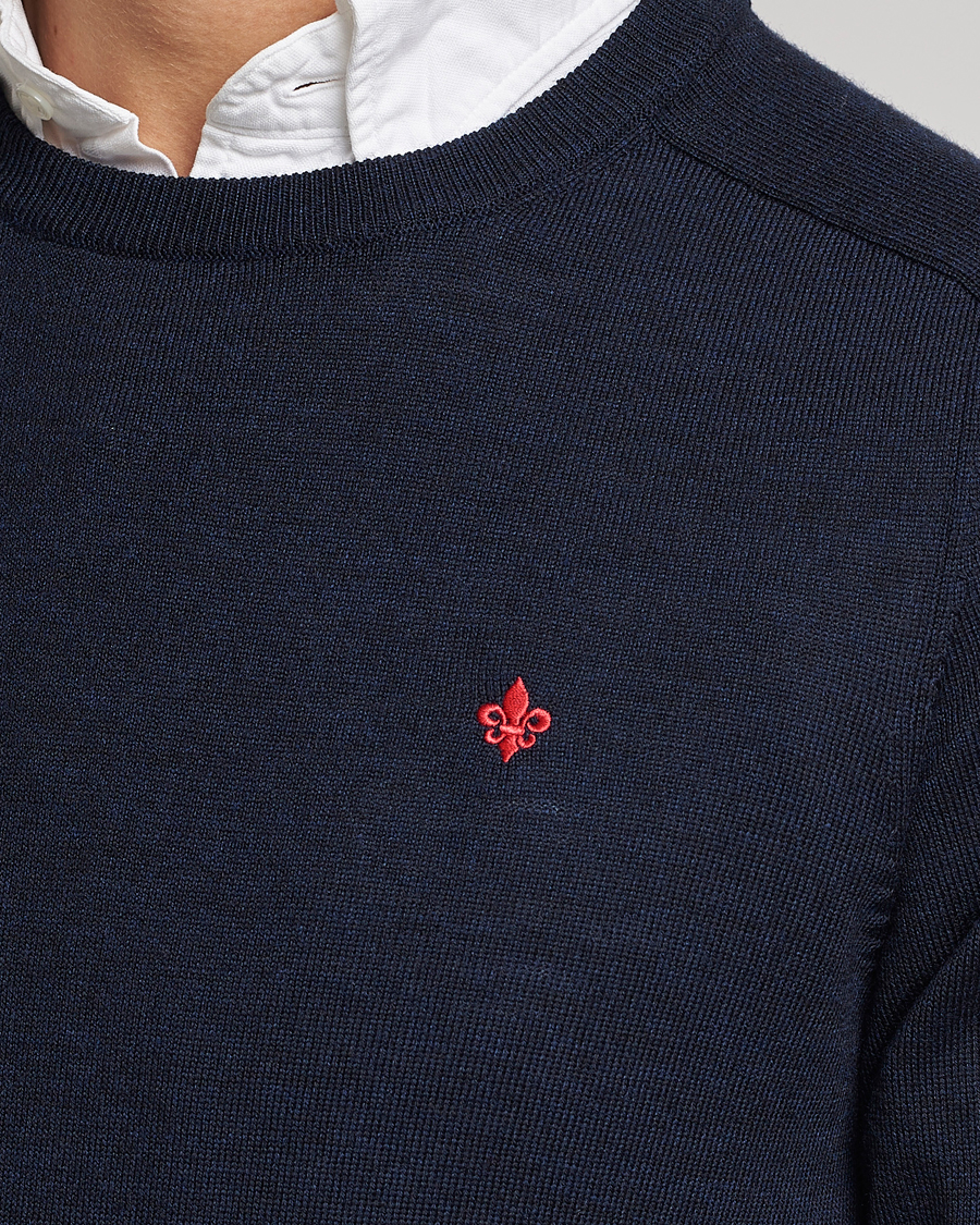 Morris Merino O-neck Navy