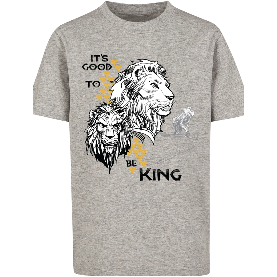 F4NT4STIC T-Shirt  König der Löwen Movie It's Good To Be King heather grey