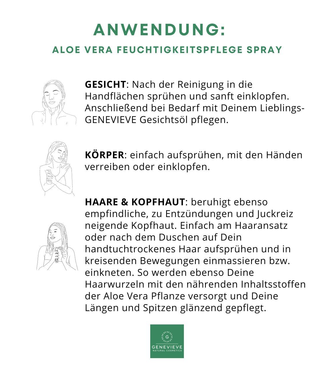 GENEVIEVE - Bio Aloe Vera Gel Spray