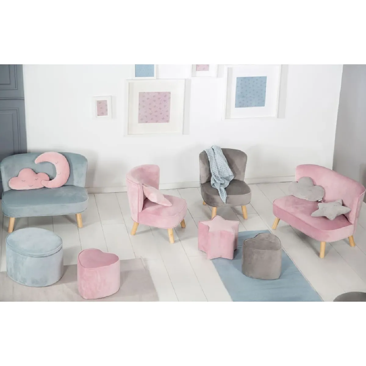 Roba Canapé pour enfants Lil Sofa - Gris argenté