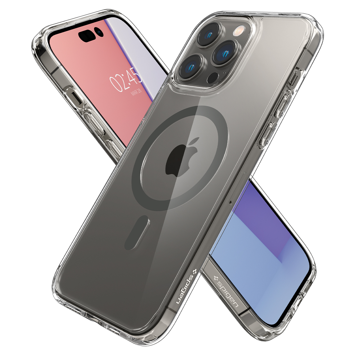 iPhone 14 Pro Max MagSafe Ultra Hybrid MagFit Case Hülle (ACS04826) - Transparent / Grau