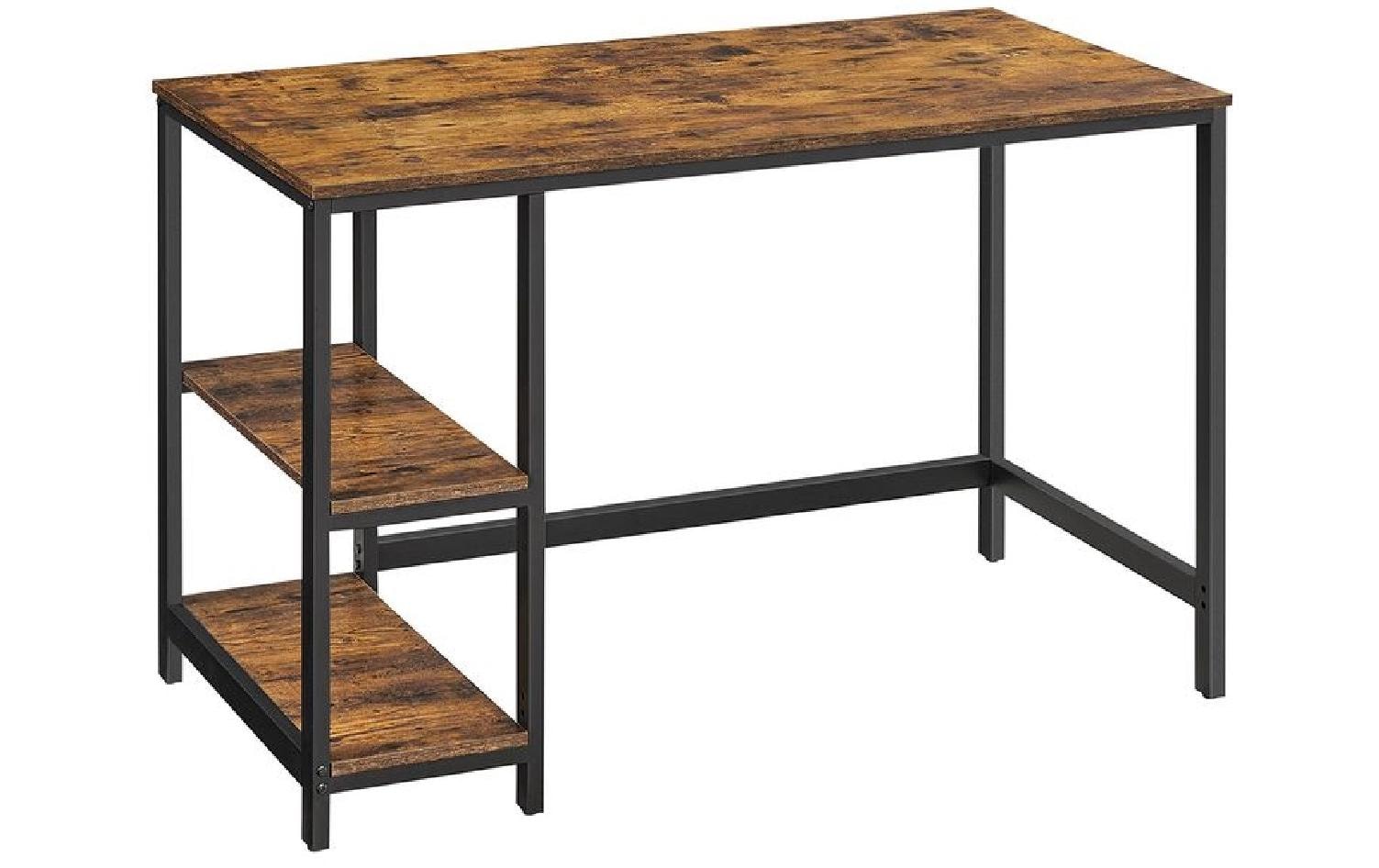 Tisch LWD47X Vintagebraun-SchwarzIndustrie-Look Schreibtisch