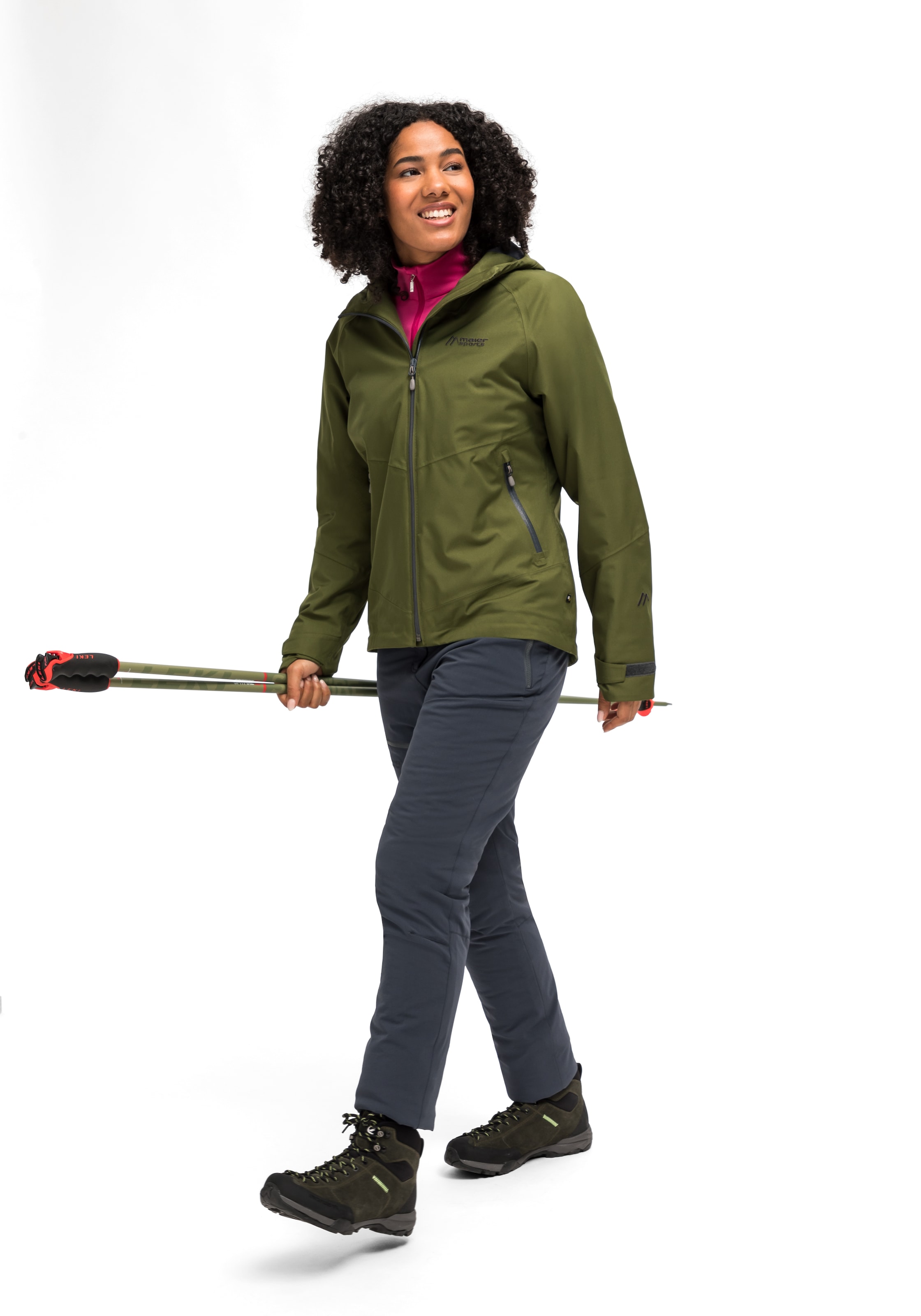 Maier Sports Outdoorjacke »Solo Tipo W« Damen Wanderjacke, atmungsaktiv und wasserdicht, Regenjacke mit Kapuze