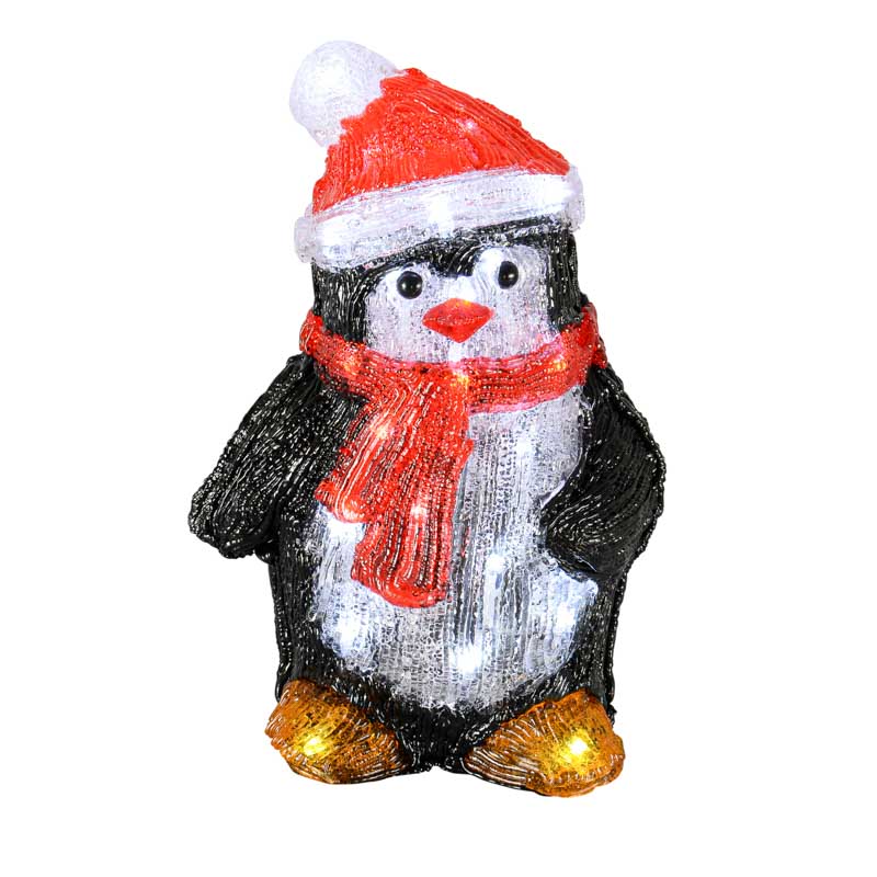 Pingouin lumineux 30 LED blanches