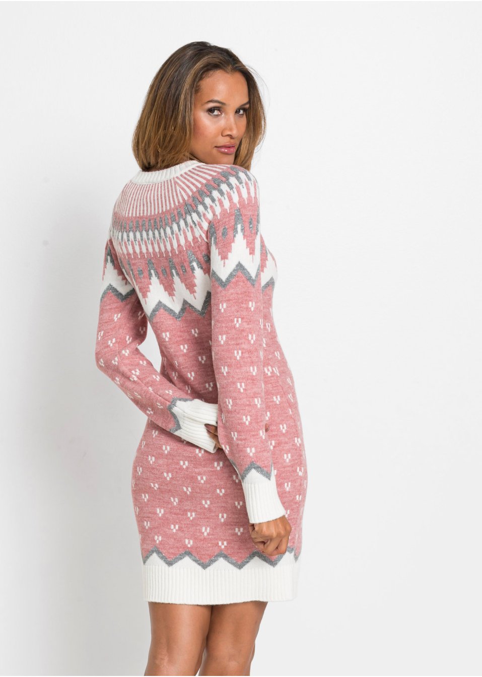Robe en maille à motif norvégien