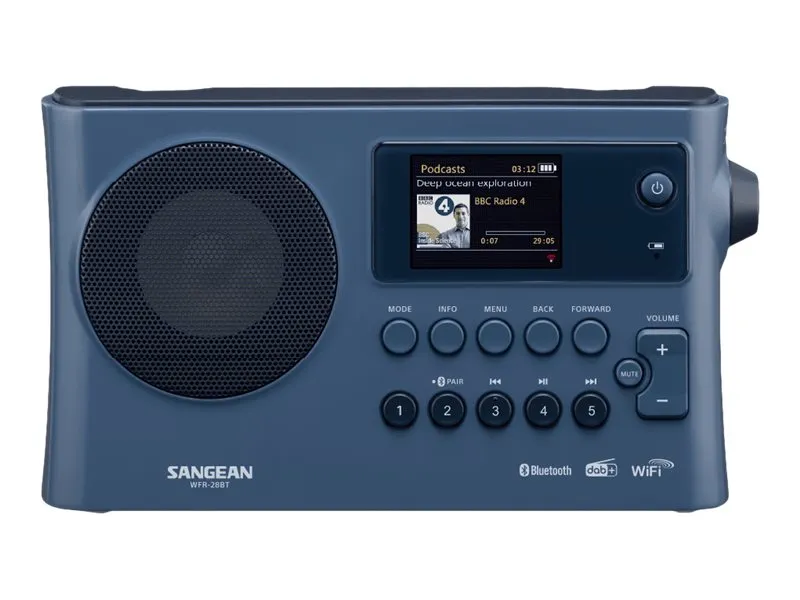 Sangean Fusion WFR-28BT - Privat radio - 3 Watt - mørkeblå