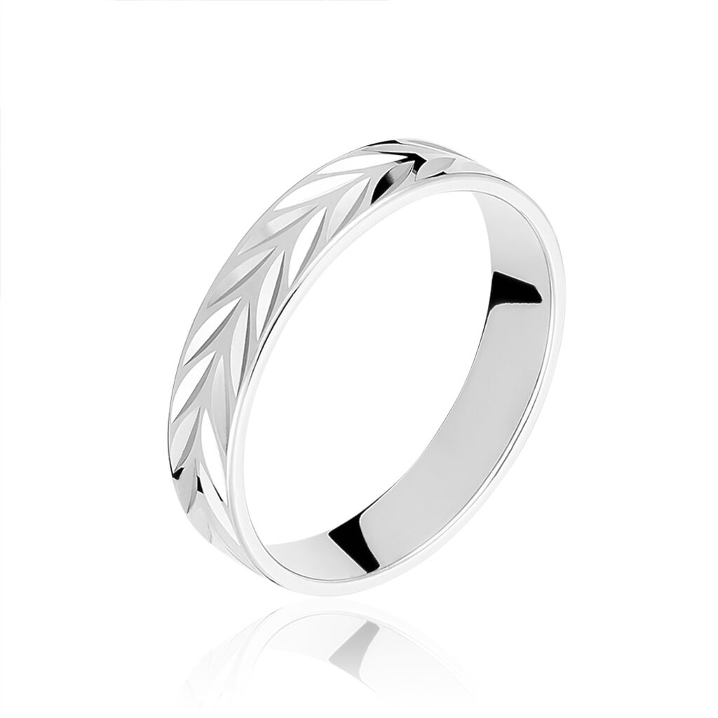Alliance Epi Ruban Plat Or Blanc