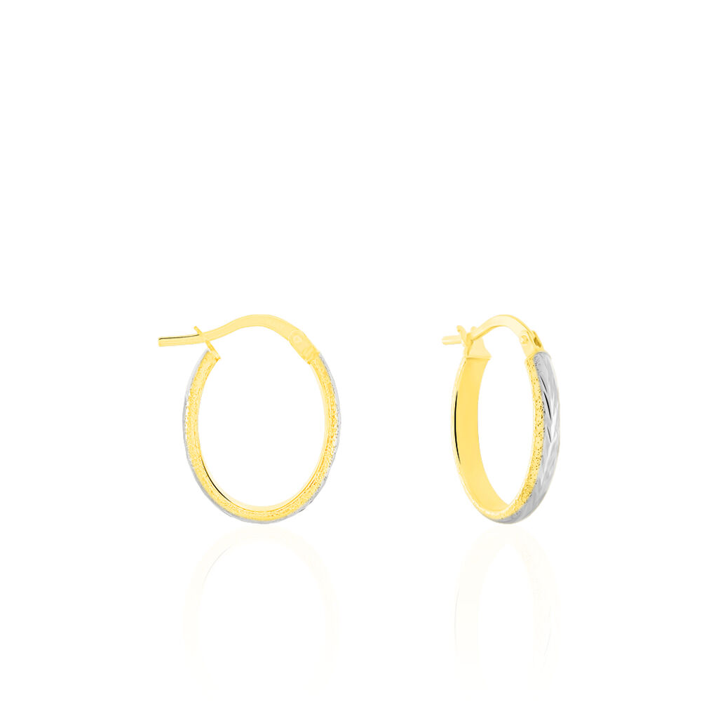 Créoles Sterala Or Jaune Strass