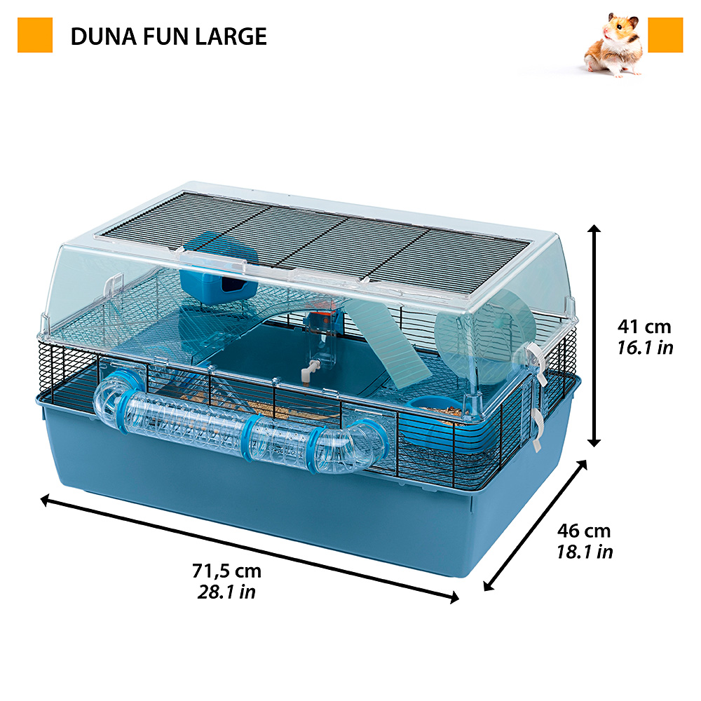 Cage hamsters souris ferplast duna fun large grande taille accessoirisée