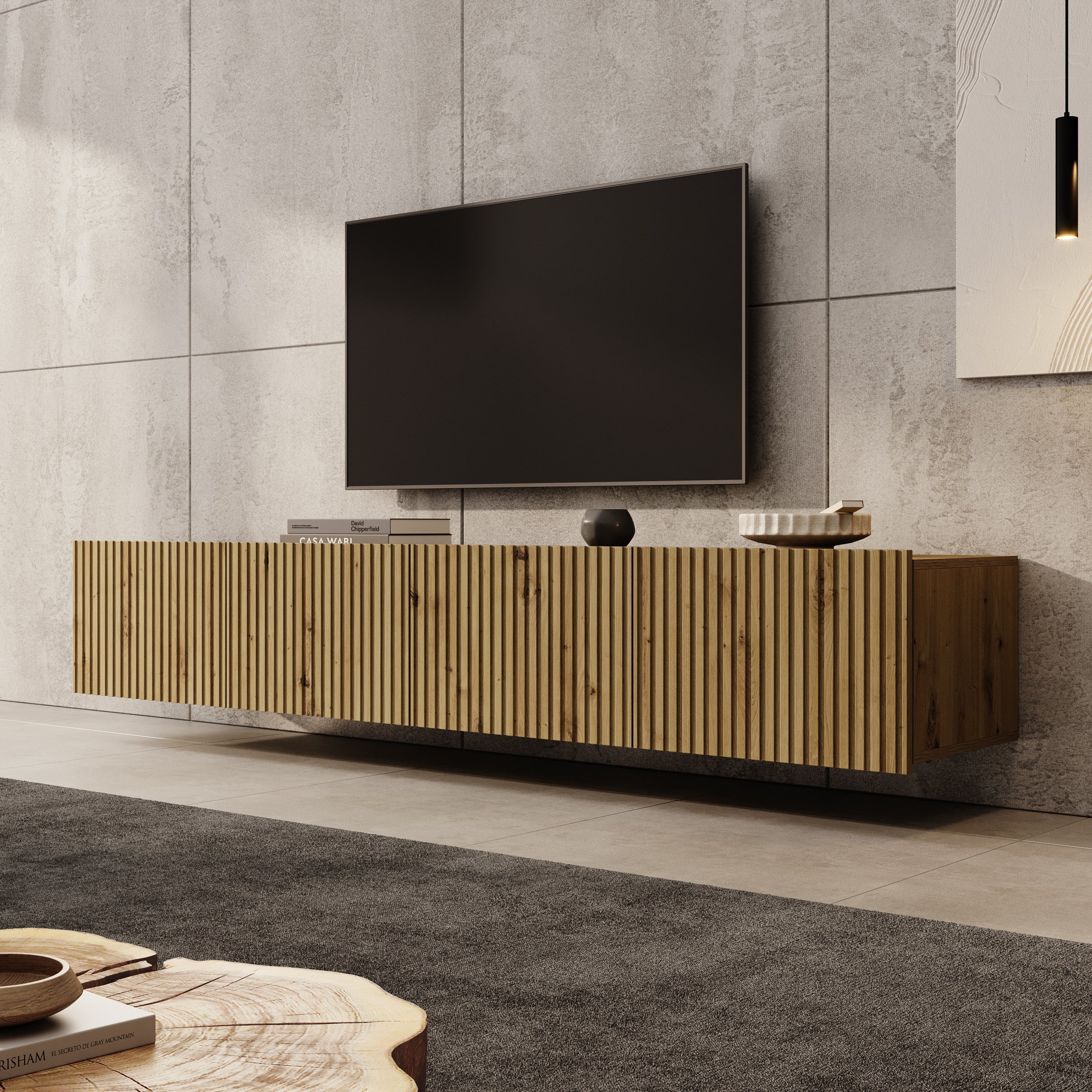Kenderes - TV-Meubel - Eiken - 200x41x38 cm
