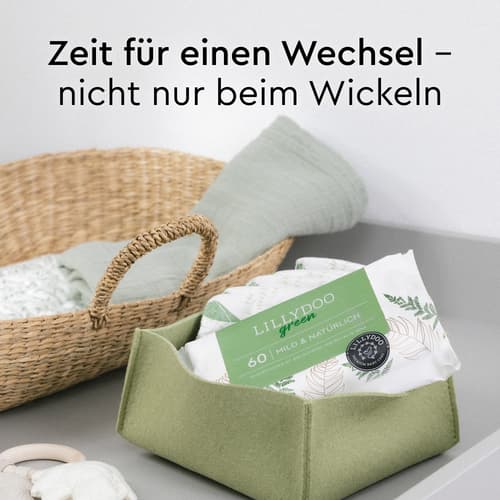 LILLYDOO green natürliche Feuchttücher, 10er Pack