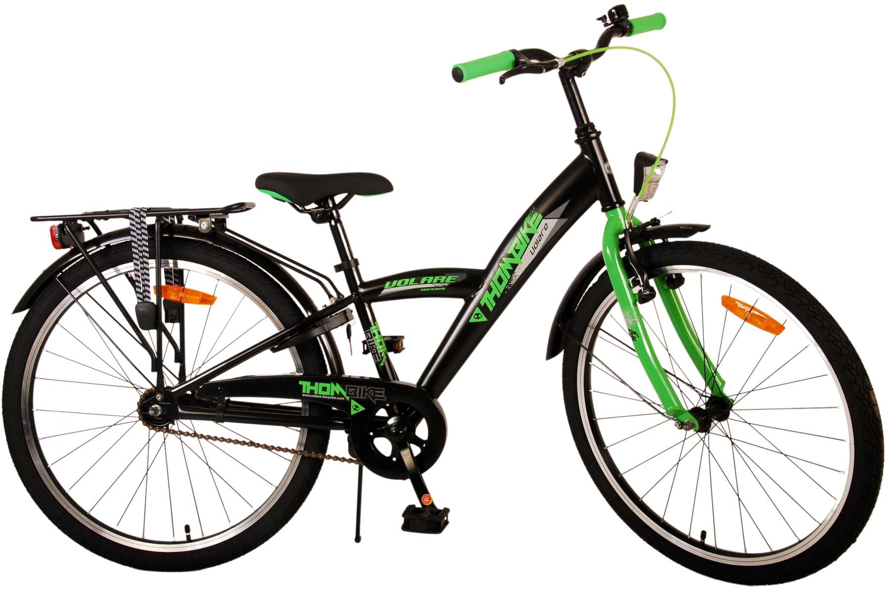 Kinderfahrrad Thombike für Jungen 24 Zoll Kinderrad in Schwarz Grün