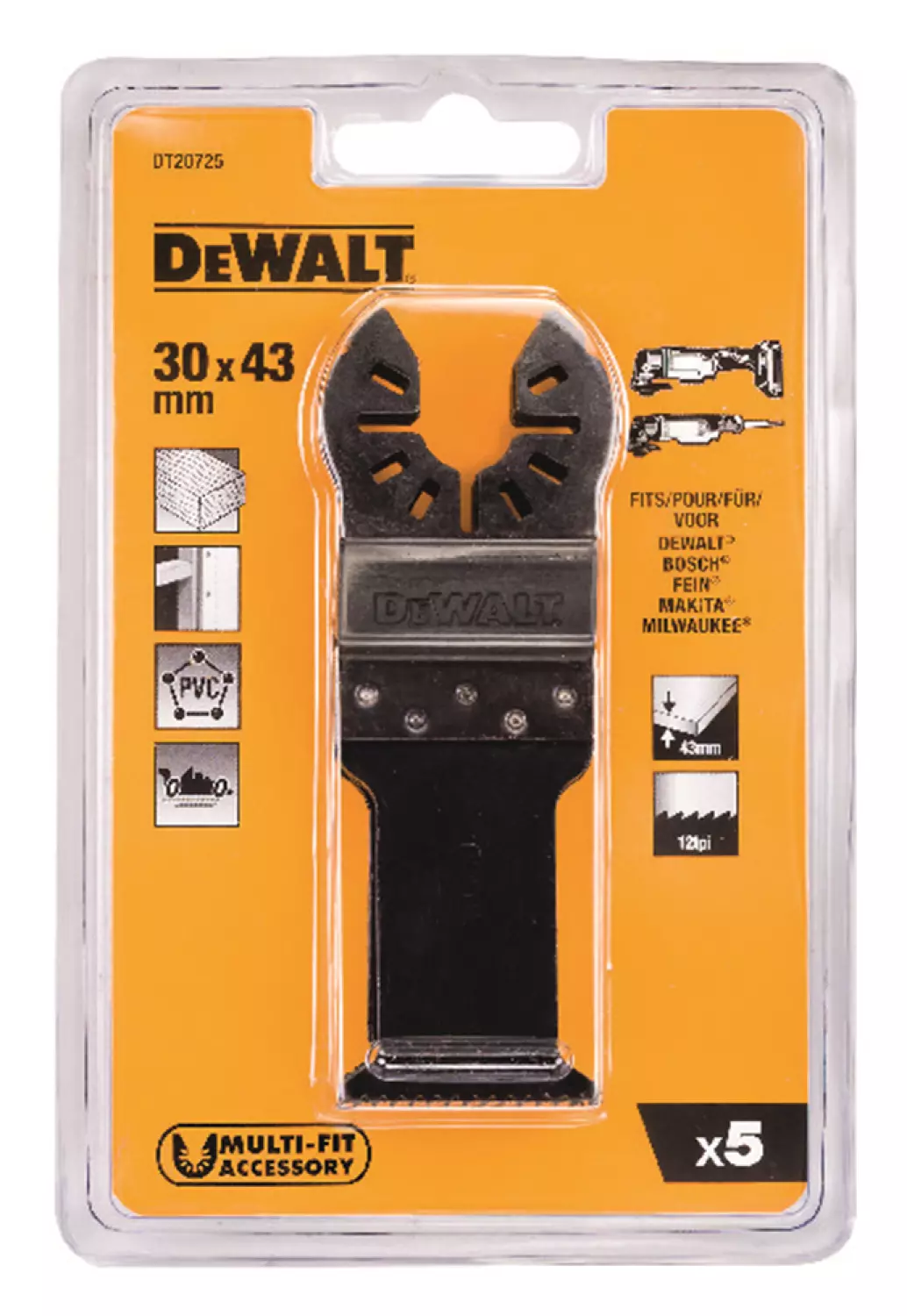DeWALT DT20725 HCS invalzaagblad - 31mm (5st)