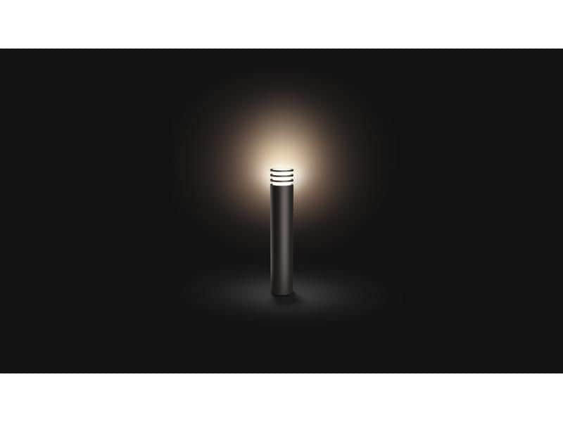 Philips Hue White Outdoor Lucca Wegeleuchte Anthrazit Hue Outdoor Sockelleuchte Impress mit 16 Mio. Farben