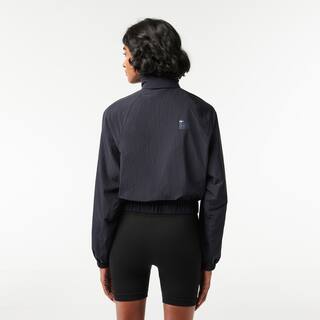 Veste courte Sportsuit zippée en nylon à capuche Manteaux & Vestes - Bleu - Lacoste - Femme