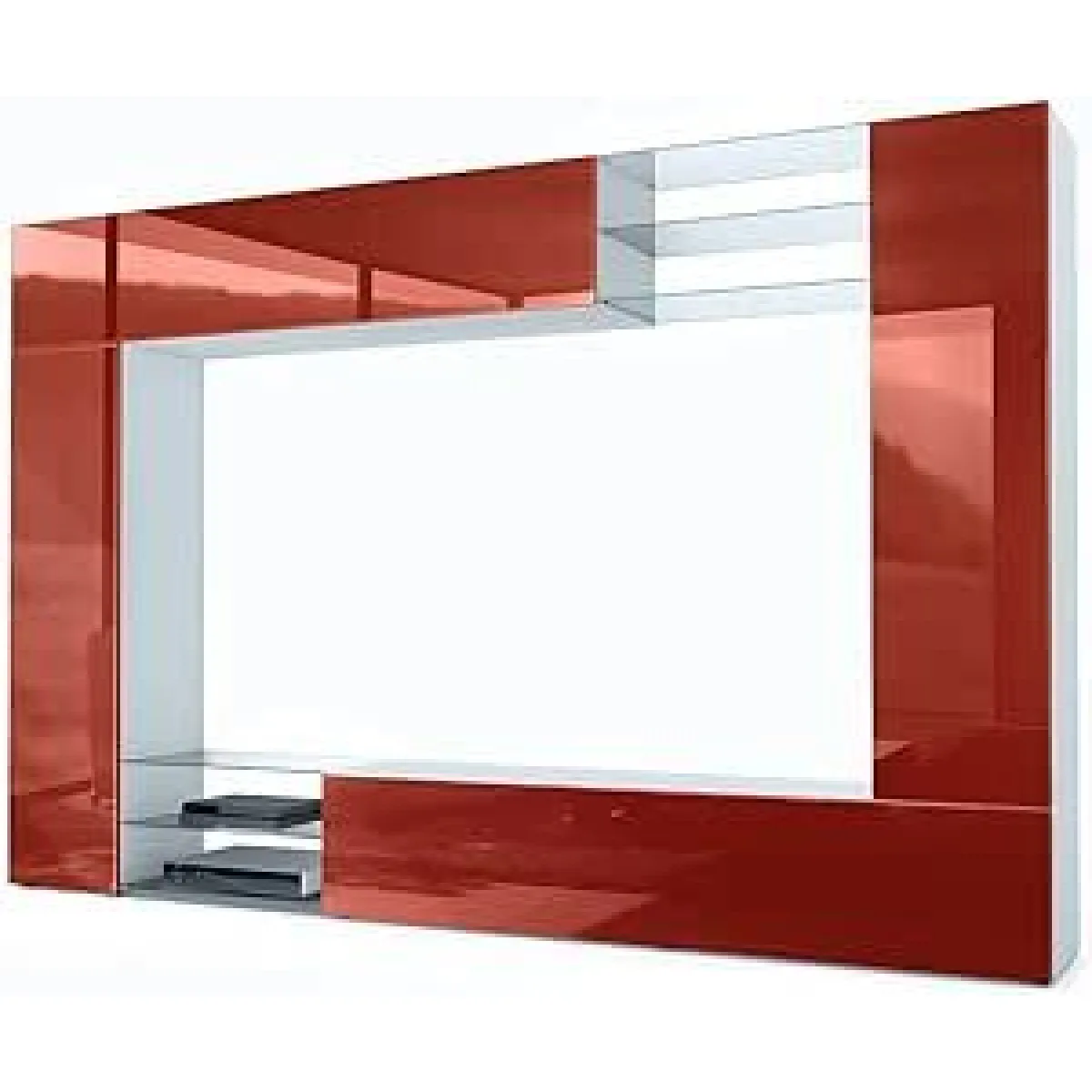MPC Combinaison Murale - Blanc et Bordeaux
