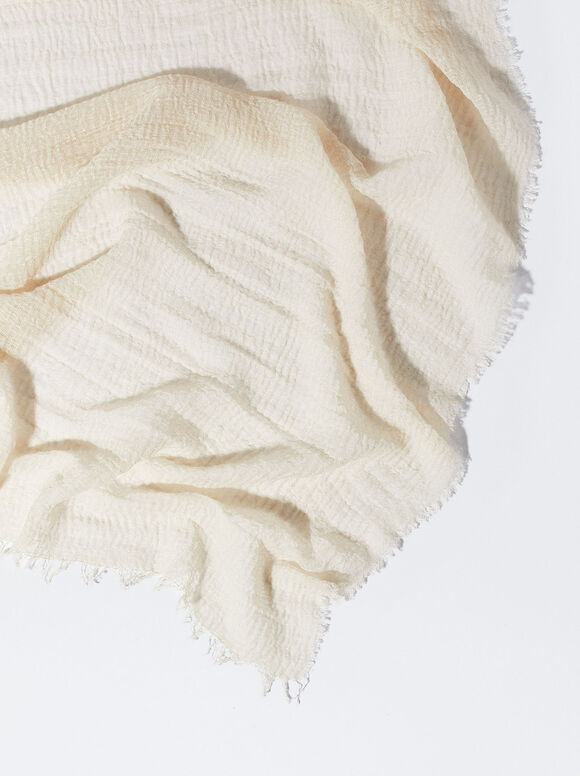 Pashmina enrugada - Crua