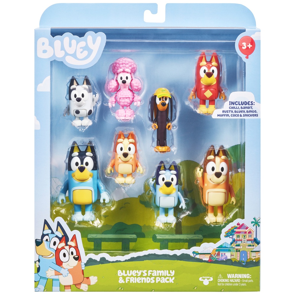 Bluey Familie & Freunde 8er-Figurenset