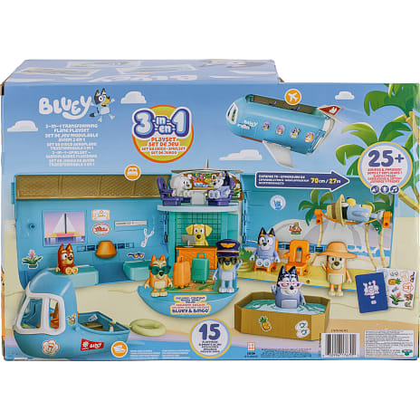Bluey legesæt med cabriolet fly
