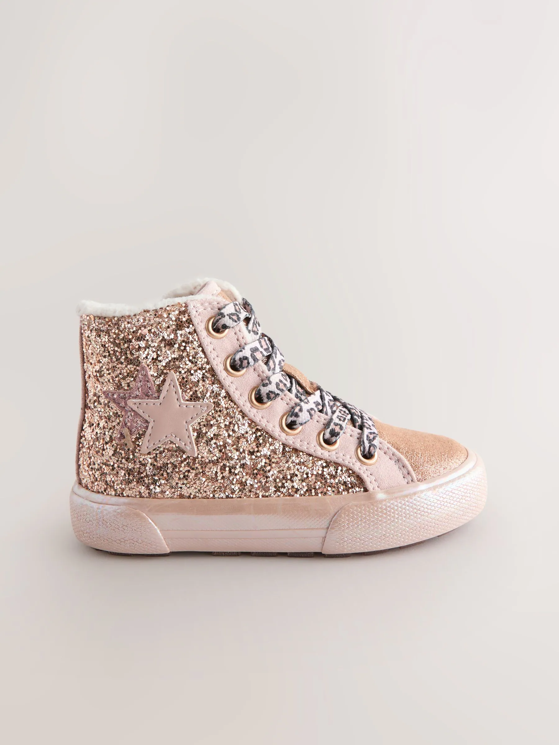 Goud - Hoge sneakers met ster