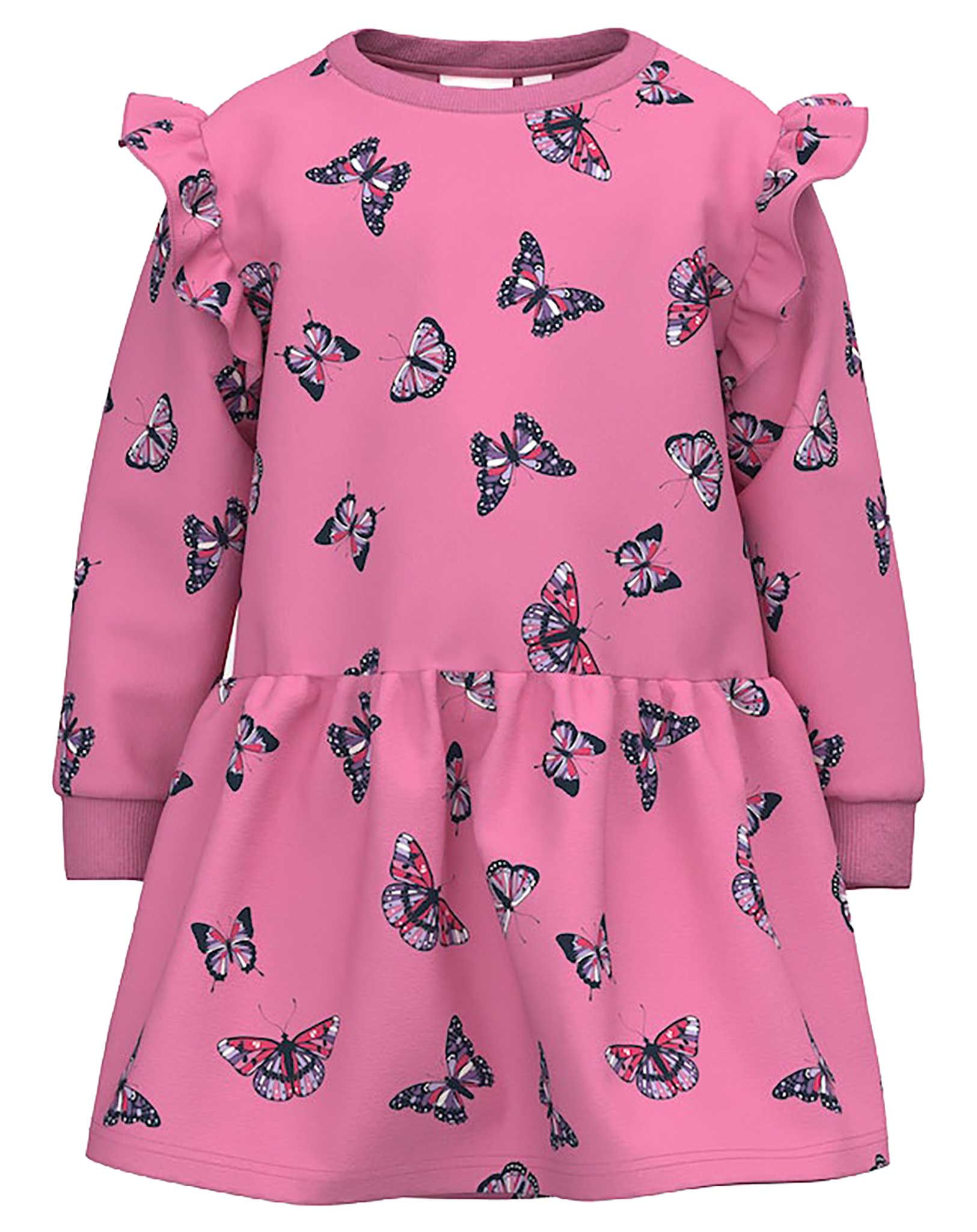 Langarmkleid NMFTASJA SCHMETTERLINGE in wild orchidee