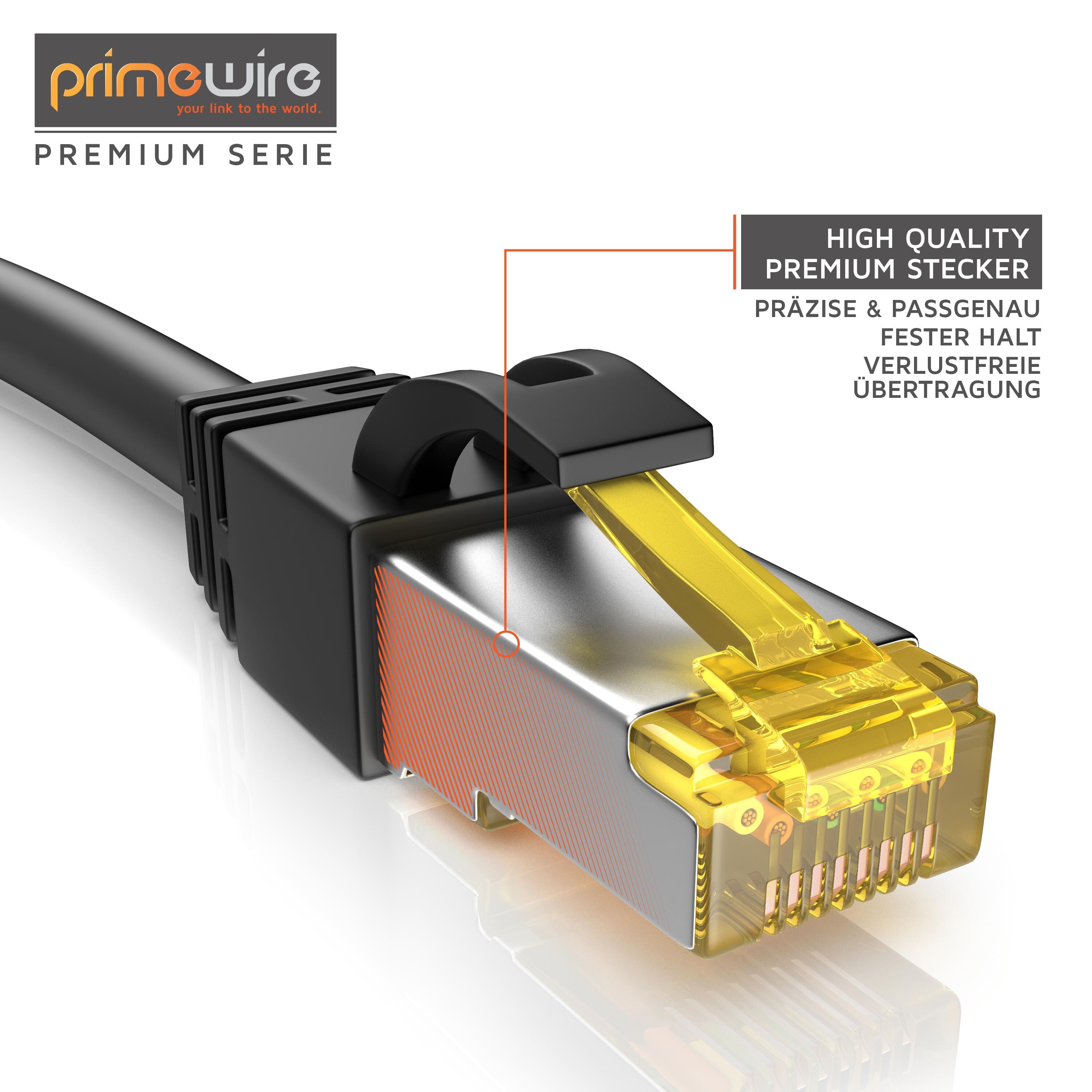 Primewire LAN-Kabel CAT.7, RJ-45 (Ethernet), Gigabit Ethernet S/FTP Netzwerkkabel, 10000 Mbit/s, Patchkabel - 10m