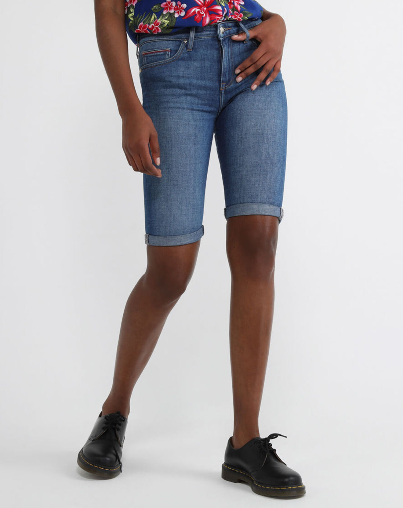 Tommy Hilfiger Short en jean stretch bleu denim