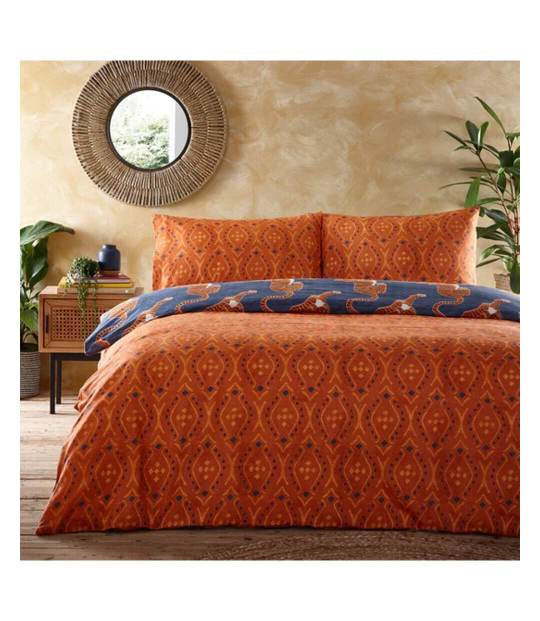 Furn - Parure de lit TIBETAN TIGER (Bleu) - UTRV2140