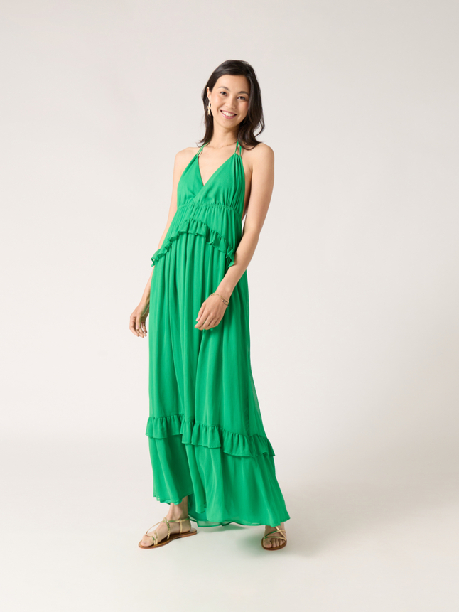 Robe longue à bretelles