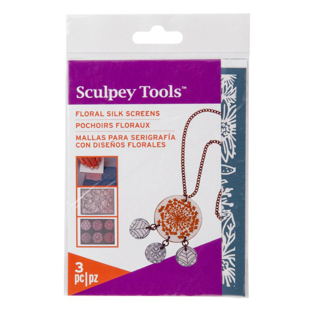 Pochoirs pour sérigraphie sculpey - floral