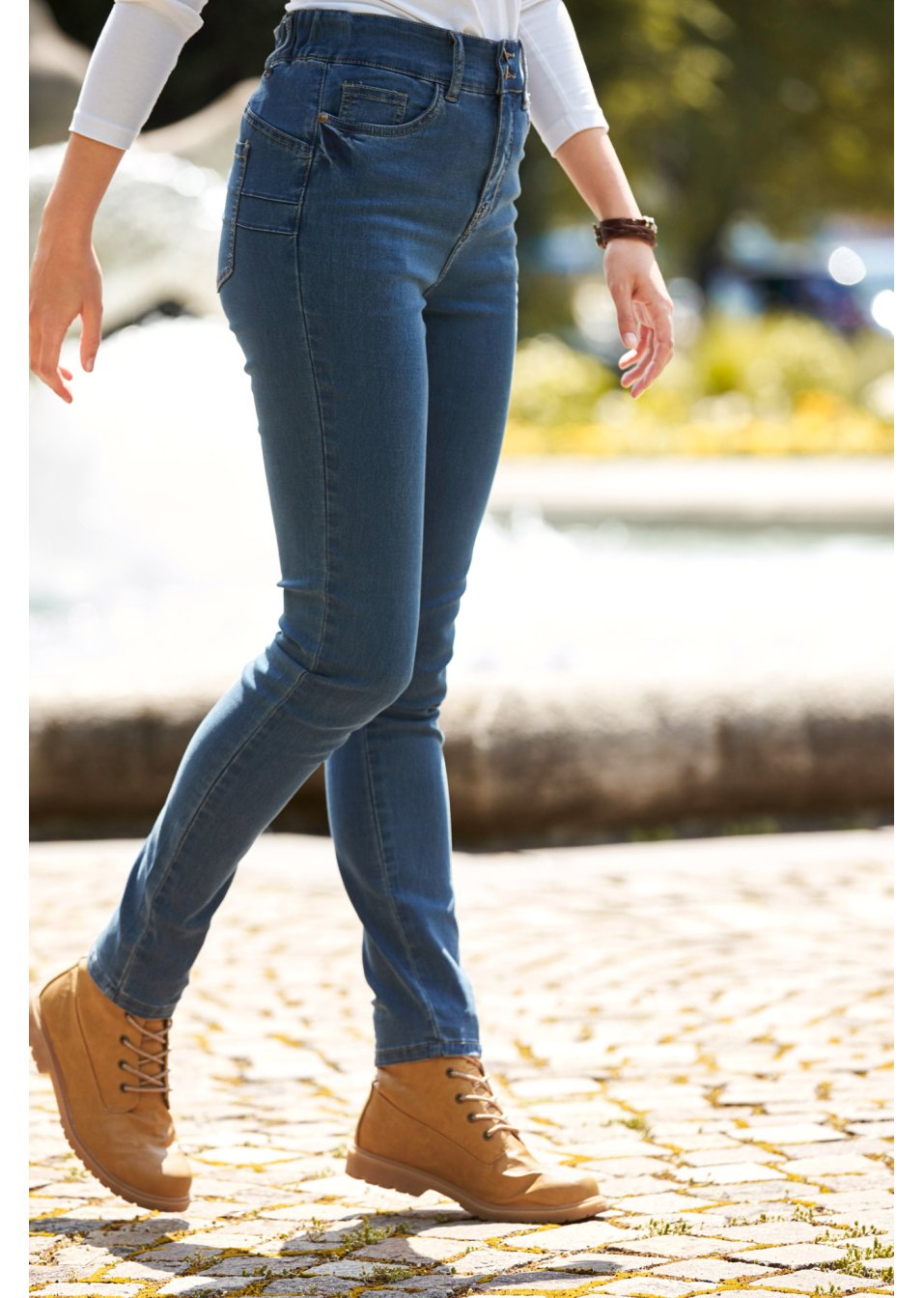 Jean push-up power stretch, highwaist
