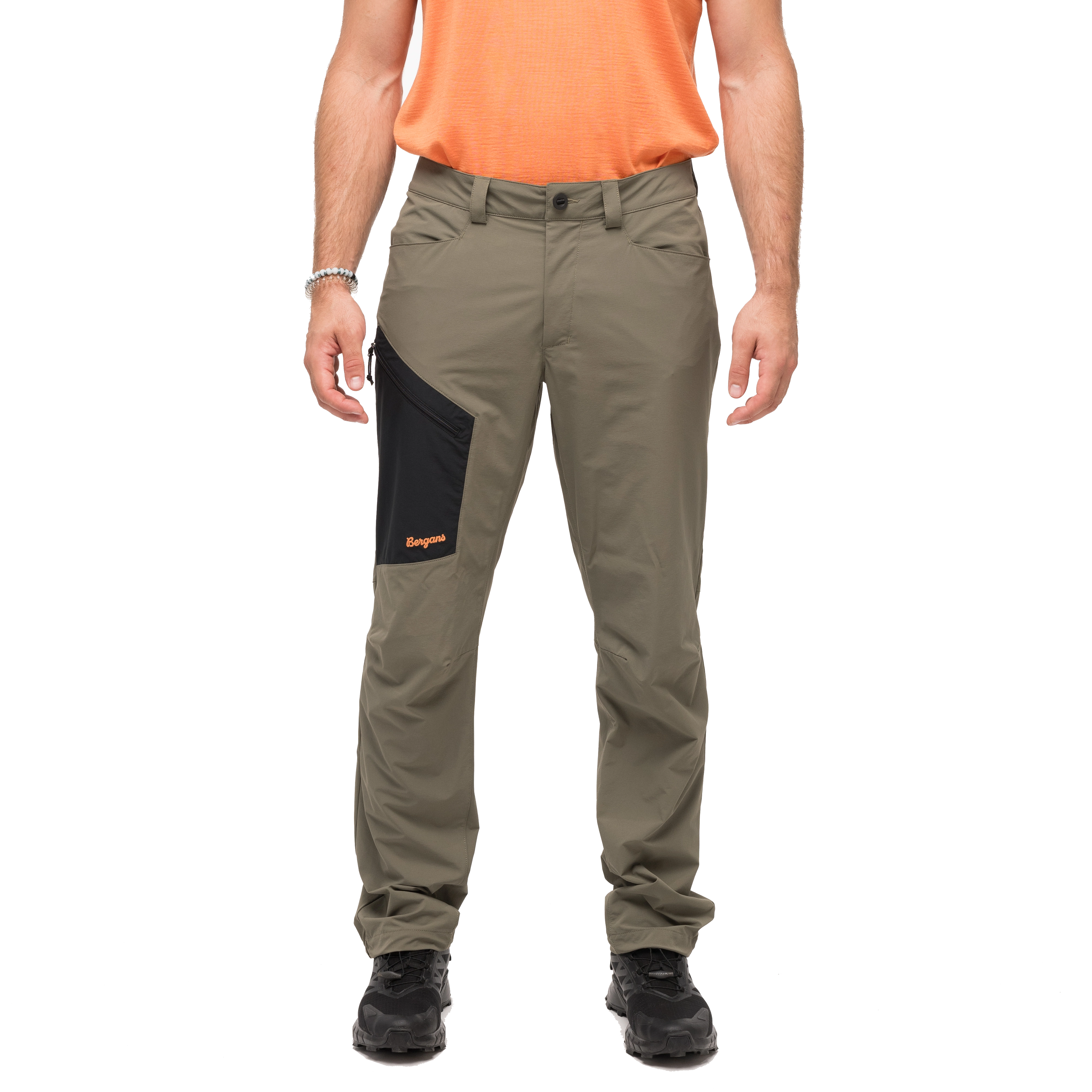Vaagaa Light Softshell Pants Men Green Mud / Black