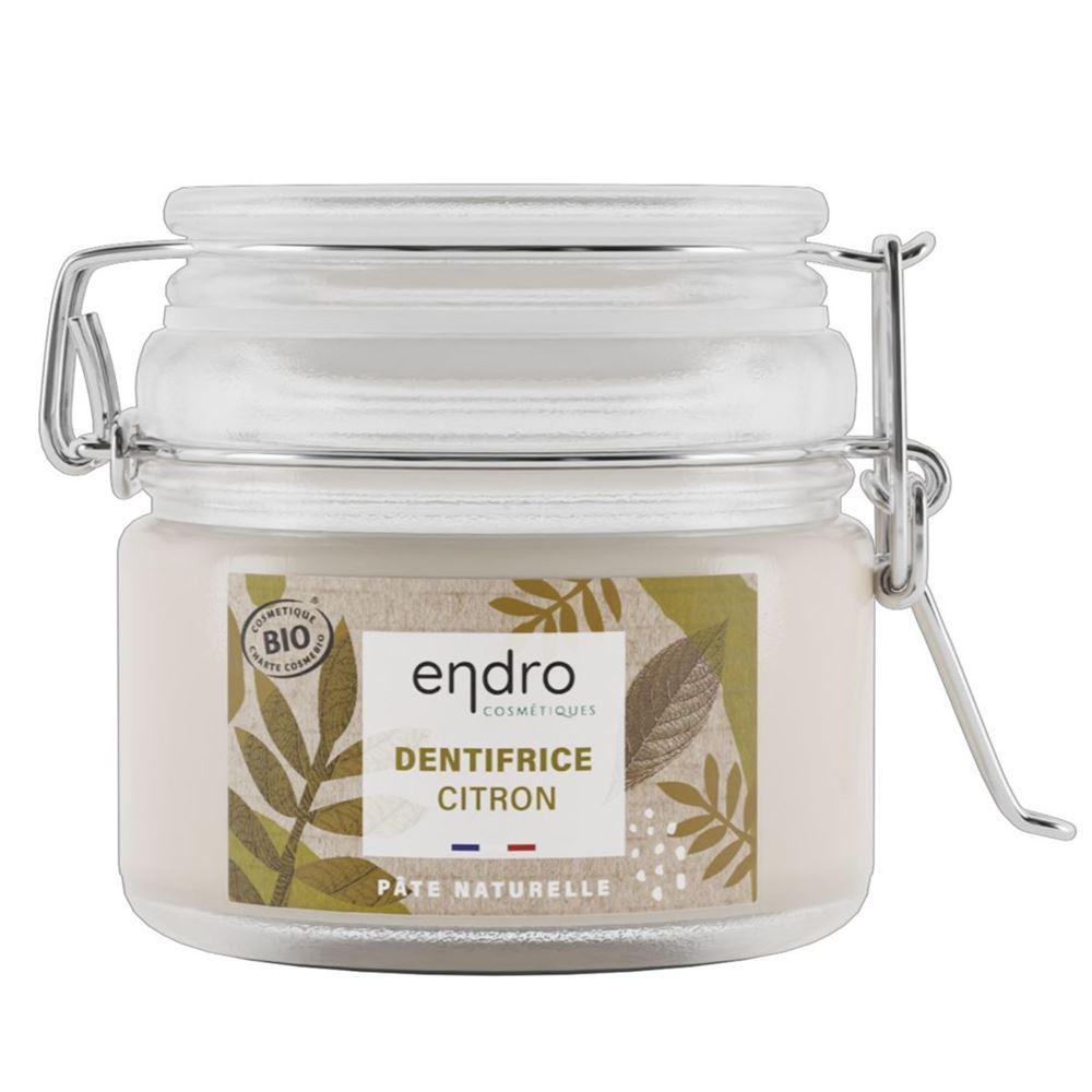 ENDRO COSMETIQUES Zahnpasta Paste natürlich Zitrone Glas 100 ml