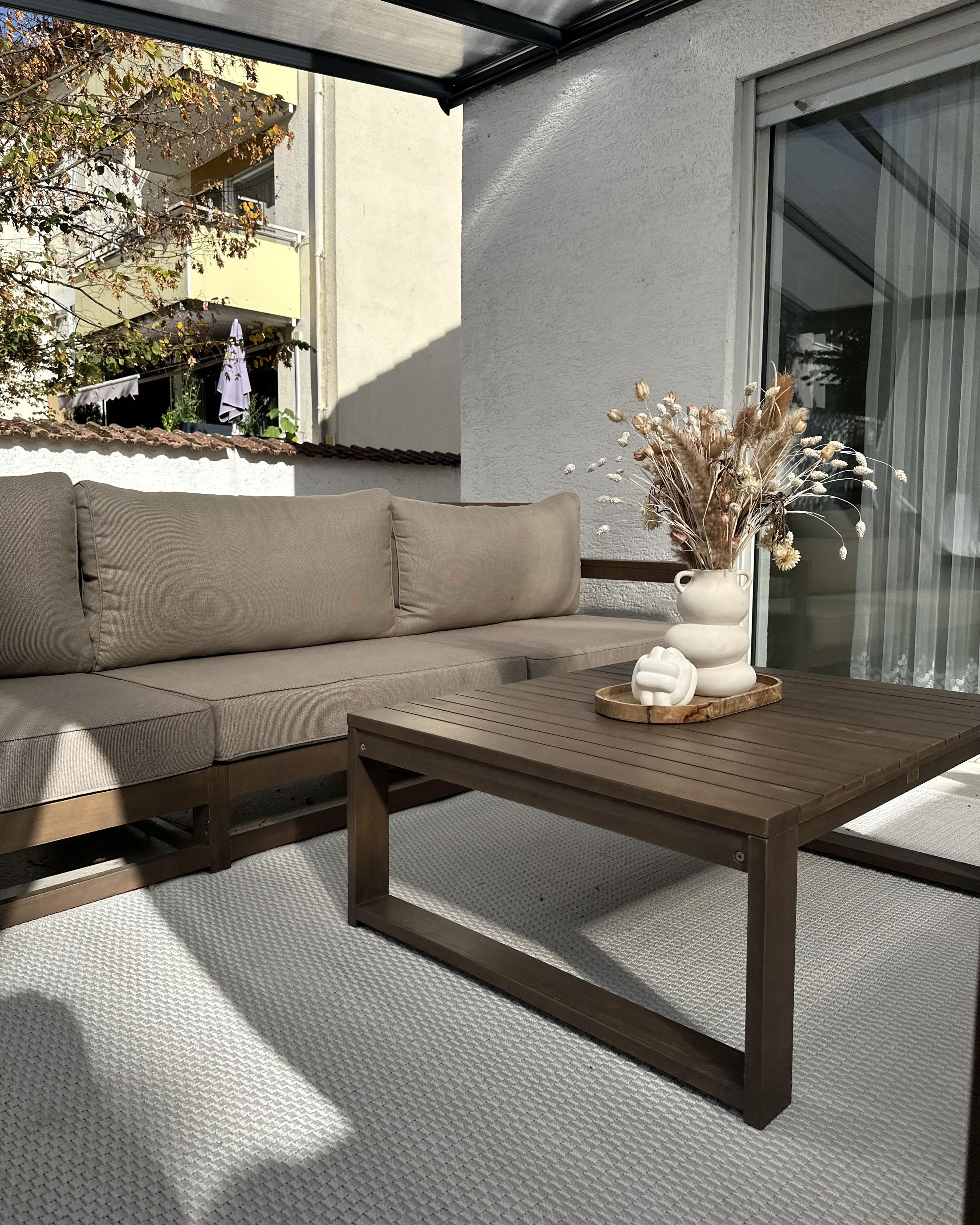 Tuin salontafel TIMOR 90 cm 75 cm Gecertificeerd acaciahout Donkerbruin