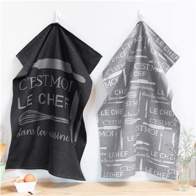 Torchons tissés jacquard 