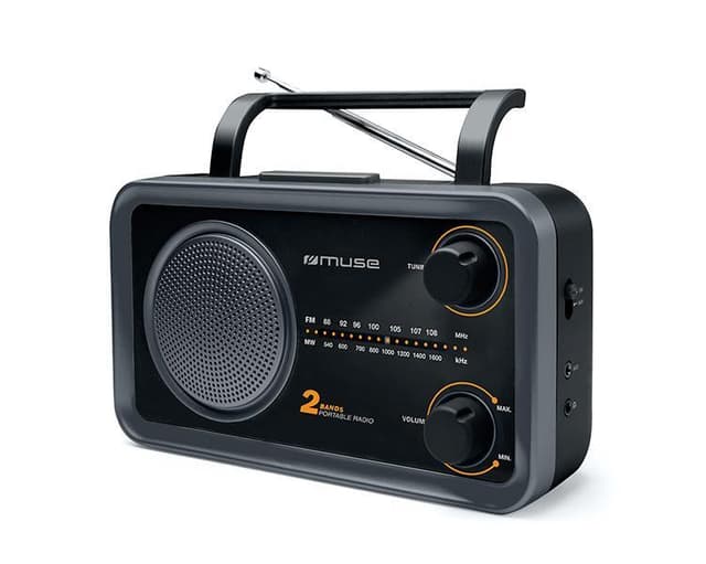 Muse 2-bånds bærbar radio M-06DS Grå, AUX in