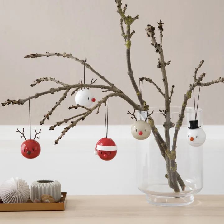 Hoptimist - Santa Ornament, rot (2er-Set)