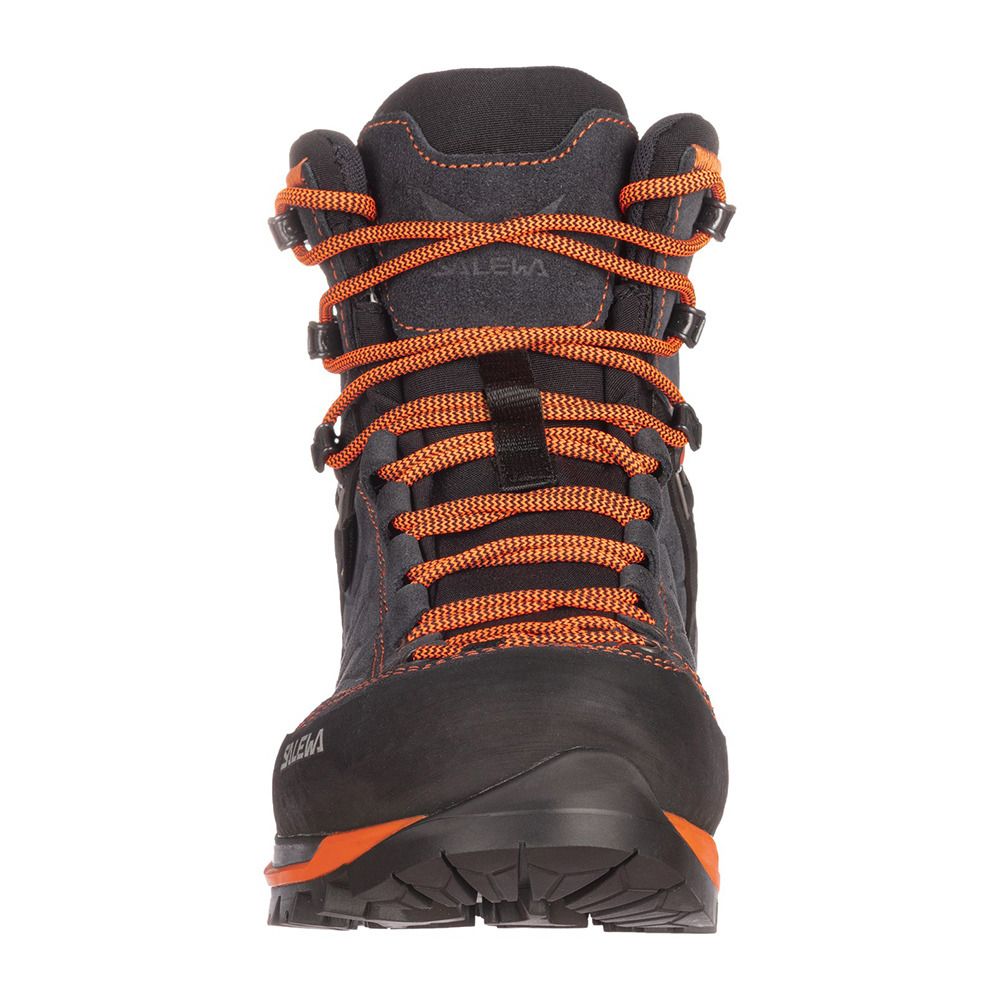 Salewa MS MTN TRAINER MID GTX - Chaussures randonné Homme asphalt/fluo orange