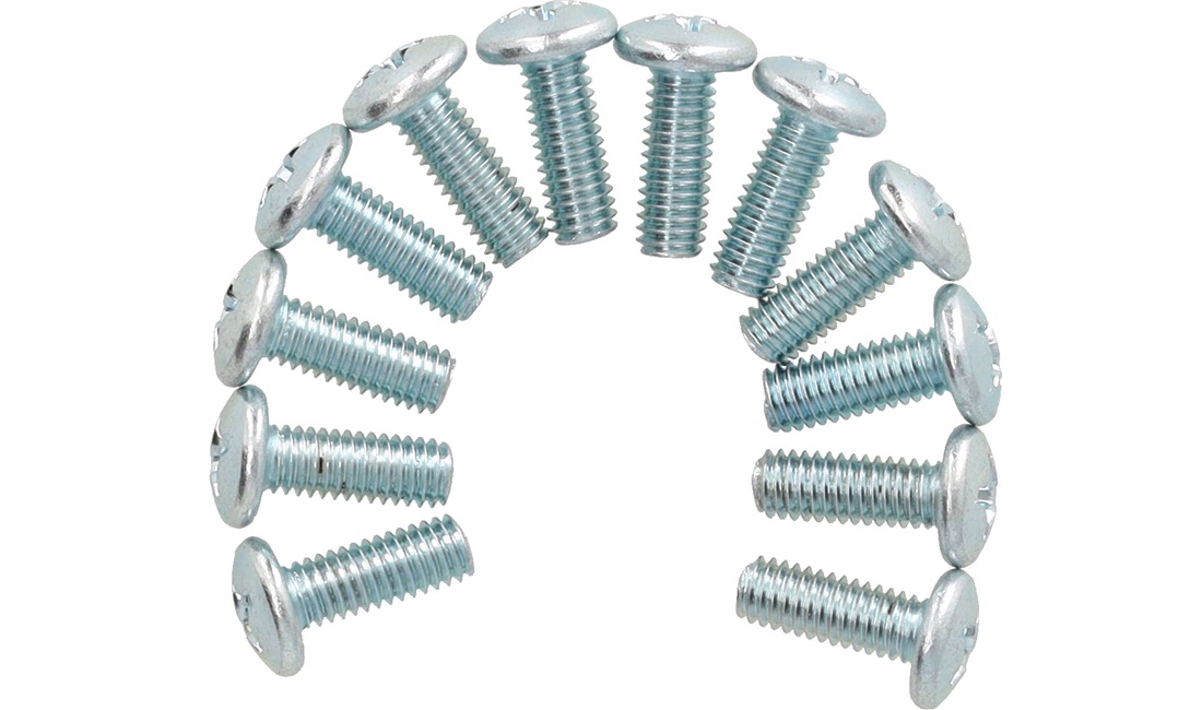 Maskinskruer PH M6x16 mm - 12 stk.