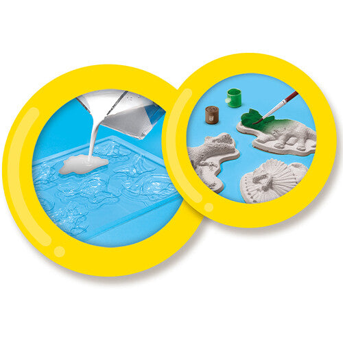 Ses creative gips- en verfpakket - dino's - 9st