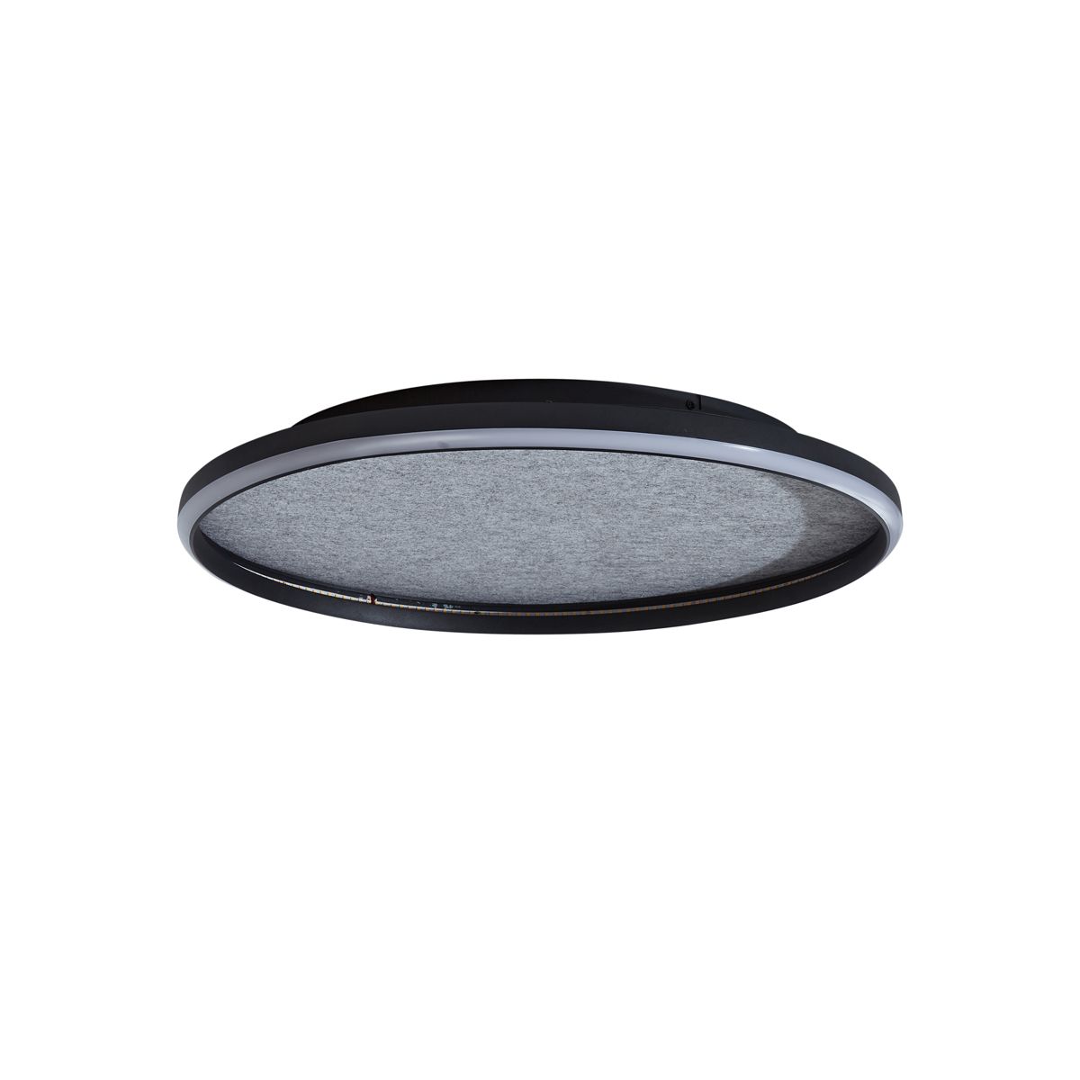 Design plafondlamp zwart met vilt incl. LED 3-staps dimbaar - Xavi Felt