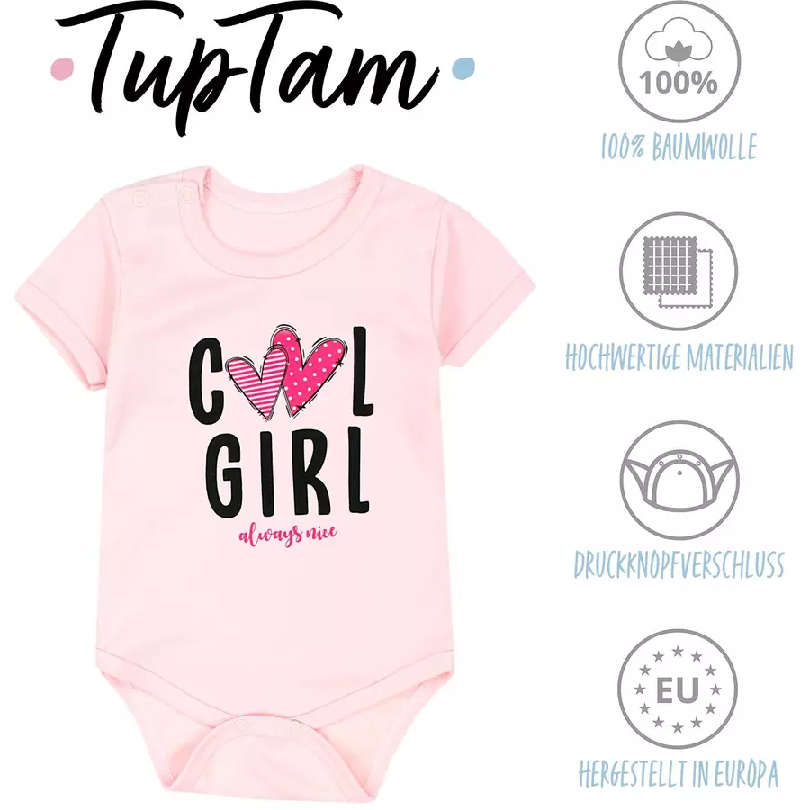 TupTam Mädchen Baby Body Kurzarm 5er Pack apricot