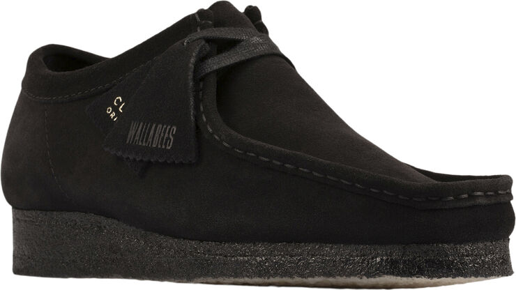 Clarks Originals Wallabee. Black Sde, D, 4 Black suede