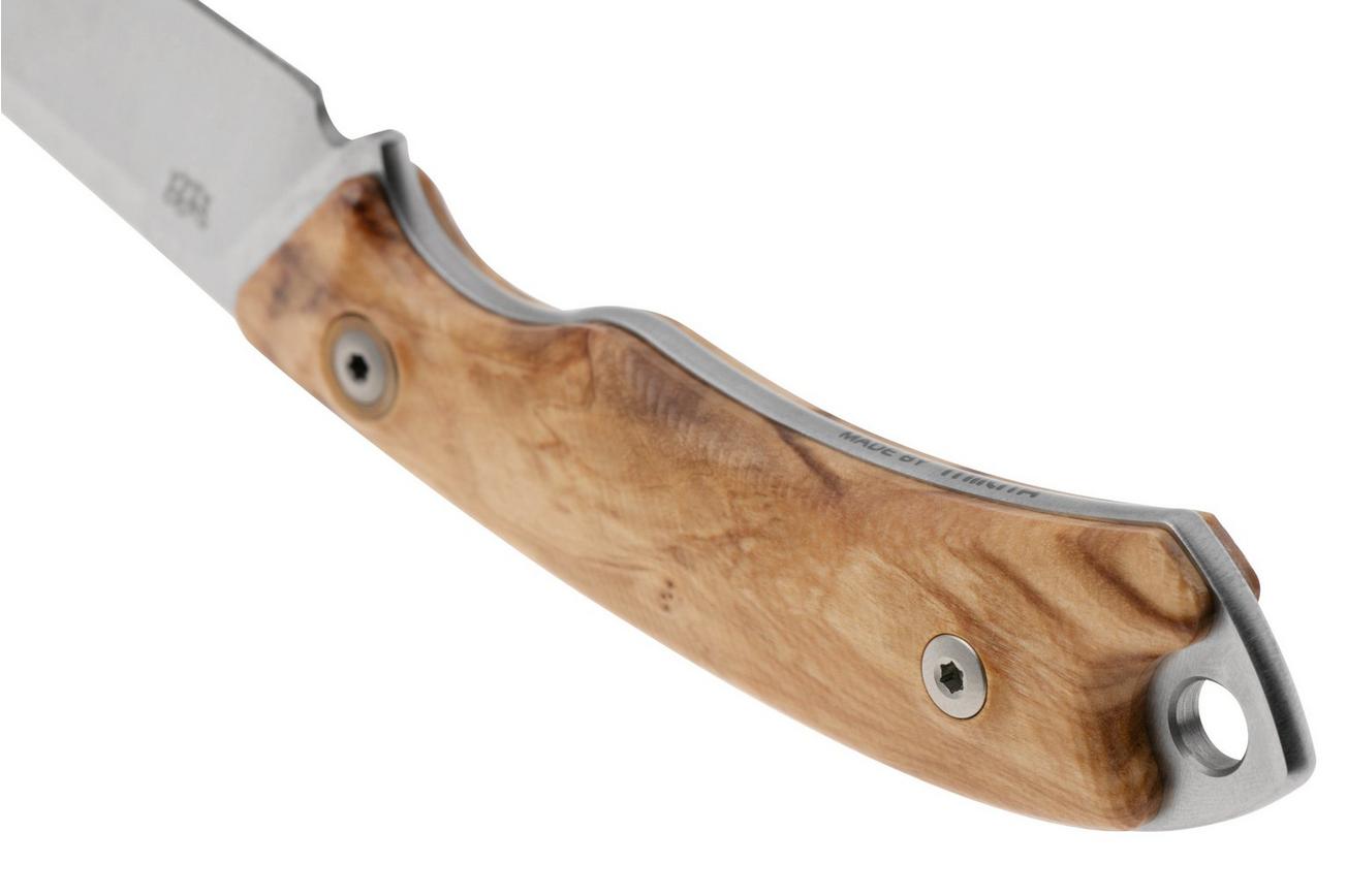 MKM Pocket Tango 2 Lambsfoot PT2-O Olive Wood vaststaand mes, David C. Andersen design