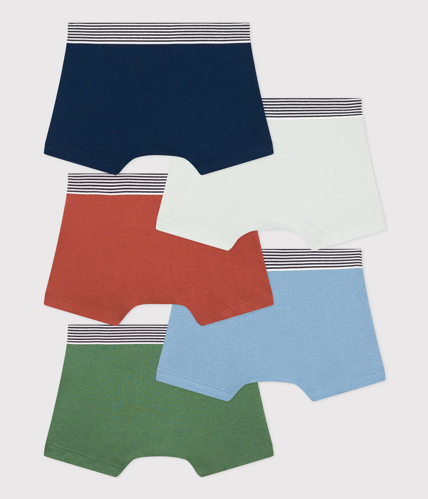 Lot de 5 boxers en coton petit garçon