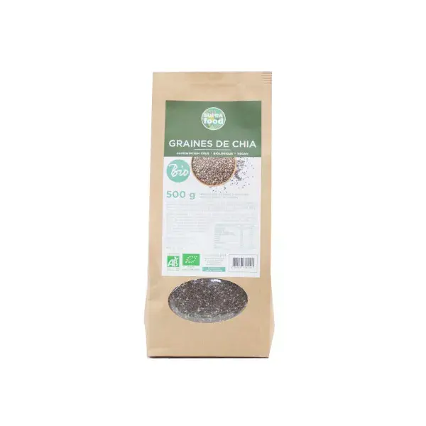 Sementes de Chia Orgânicas Exopharm Supra Food 500g