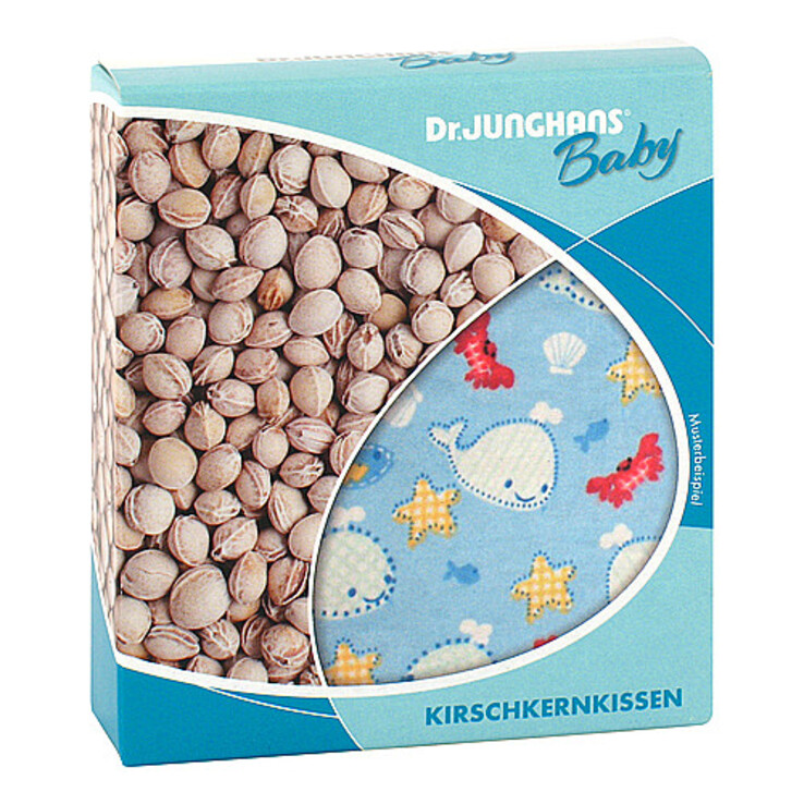Kirschkernkissen 10x10cm Baby weiß / rosa kariert, 1 St