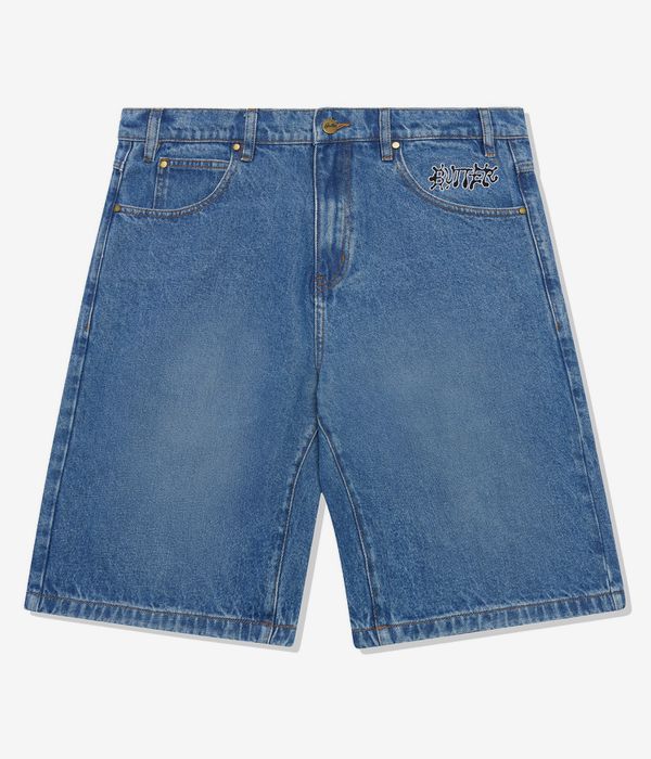 Butter Goods Ink Denim Shorts (worn blue)